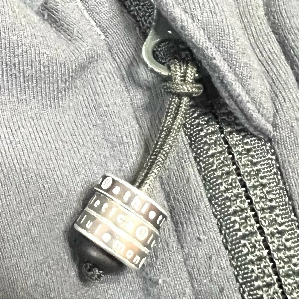 Lululemon Athletica Stride Gray Purple Space Dye Zip Front Hood Athletic Jacket - Picture 11 of 13